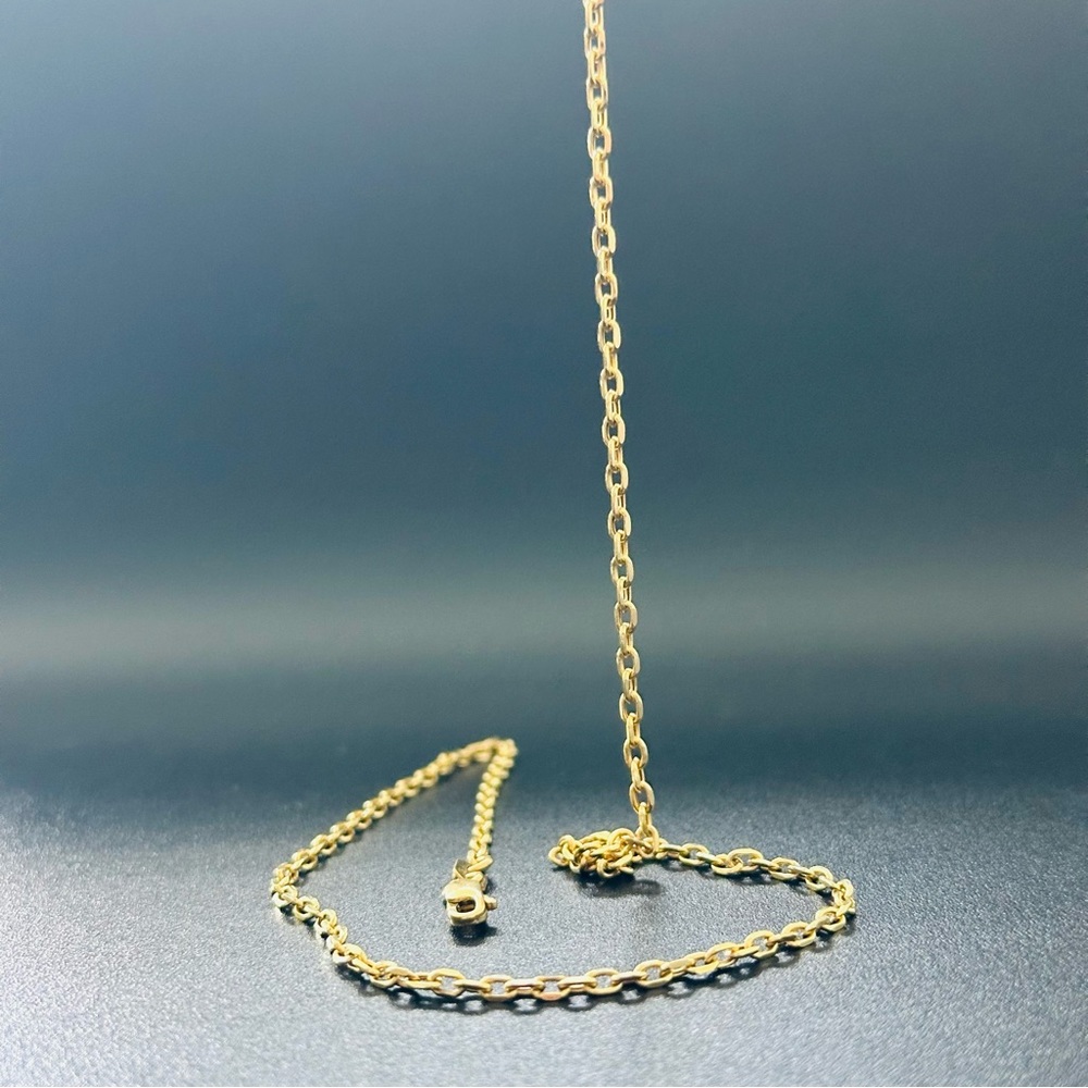 20”  2.5 mm Real 14K Solid Gold Forzentina Chain Necklace - Picture 5 of 17